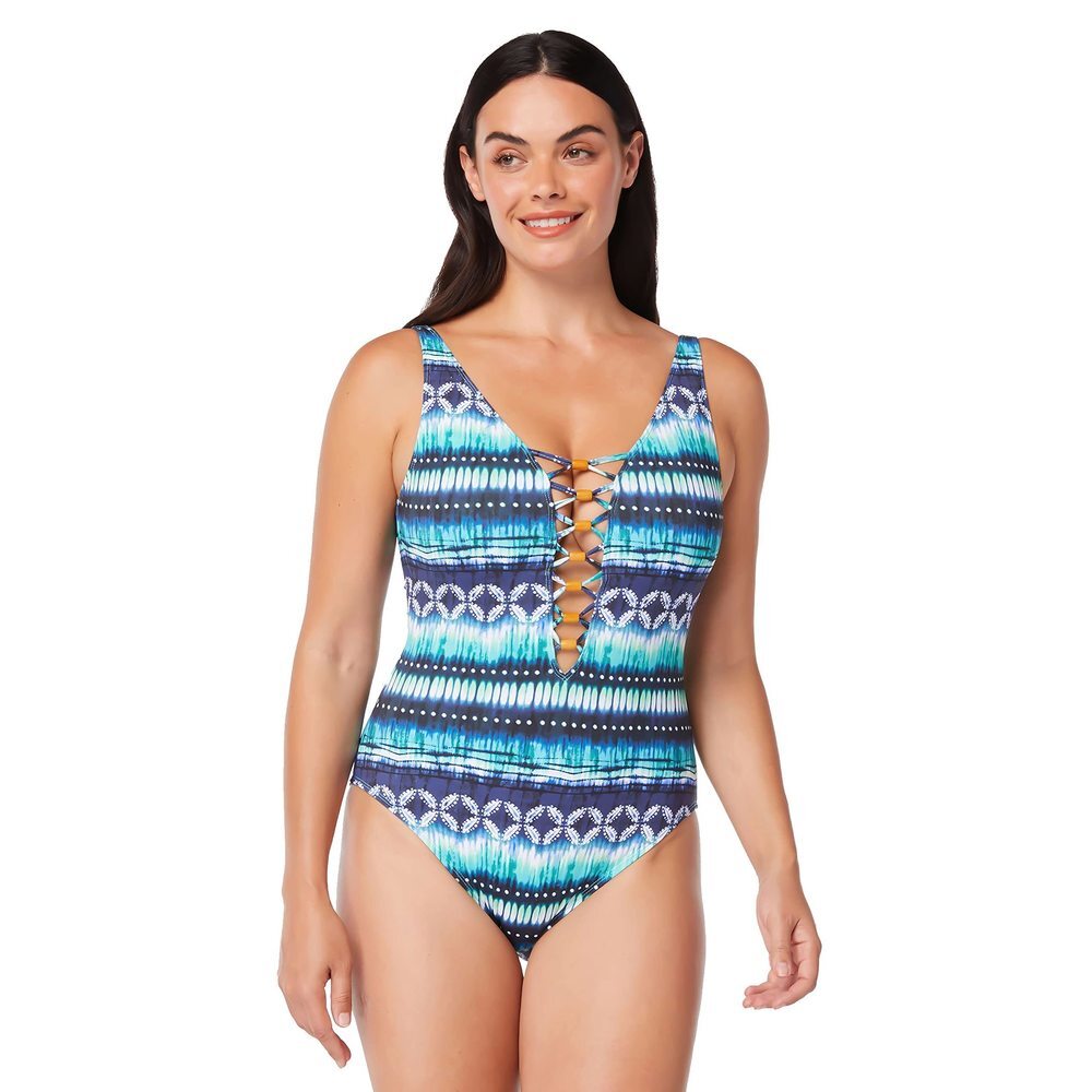 Bleu Rod Beattie Lattice Front One-Piece W/Removable Cups, from Sun, Sea and